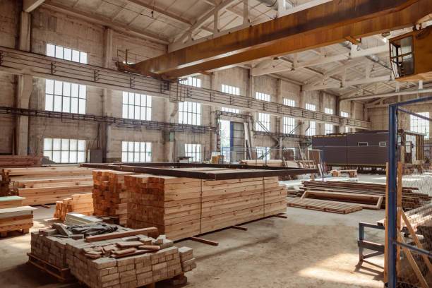 istock Wooden planks and bricks in building under construction 1337943529