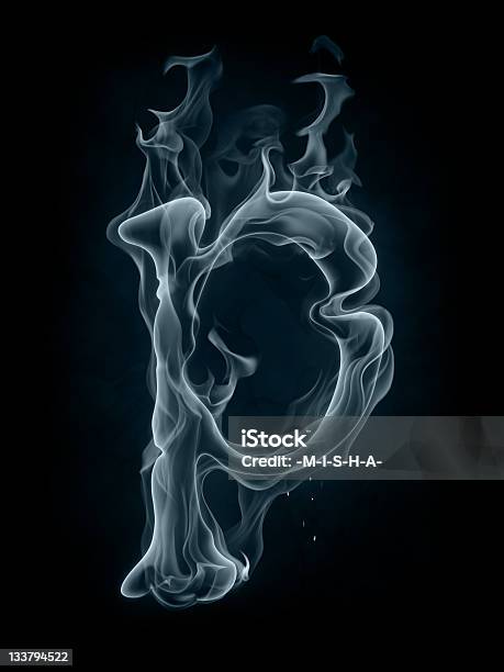 Smoke Letter Stock Photo - Download Image Now - Abstract, Alphabet, Black Color