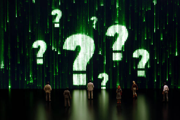 Matrix: Questions stock photo