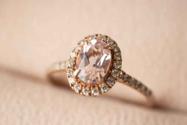 istock Diamond ring in jewelry gift box 1337955700