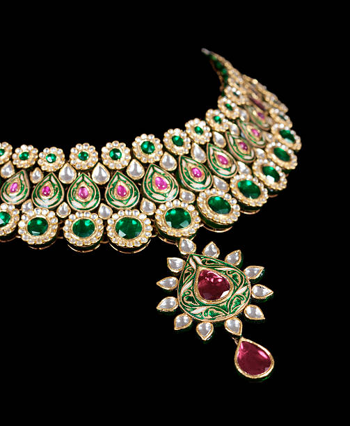 istock Close up of diamond necklace 133796047