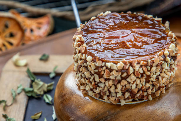 istock Bael fruit cake on beautiful background. One piece. 1337970738