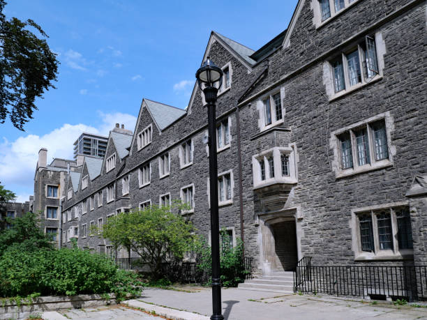 istock Old gothic style stone college building 1337975808
