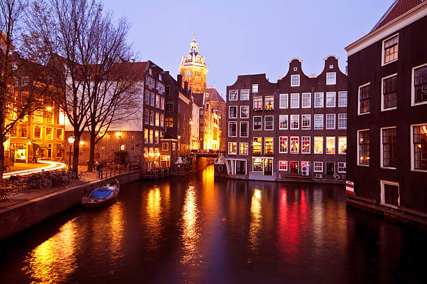 istock City view from Amsterdam at night in the Netherlands 133797703