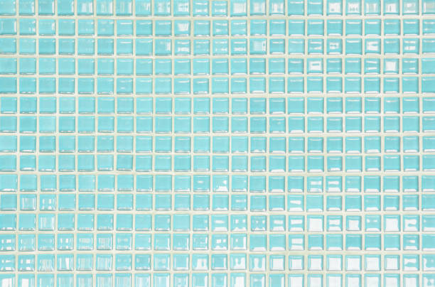 istock Blue pastel ceramic wall and floor tiles abstract background. Design geometric mosaic texture decoration of the bedroom. Simple seamless pattern for backdrop advertising banner poster or web. 1337981268