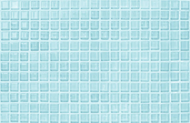 istock Blue pastel ceramic wall and floor tiles abstract background. Design geometric mosaic texture decoration of the bedroom. Simple seamless pattern for backdrop advertising banner poster or web. 1337990960