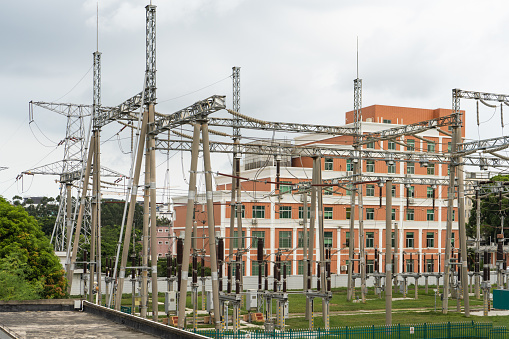 Power system hub station in the city