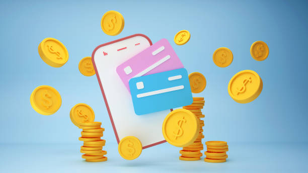 istock Contactless payment wireless pay by credit card on smartphone, 3d rendering 1338007798