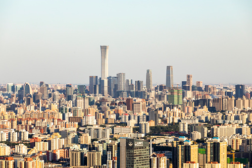 panoramic view of the sunset in Beijing