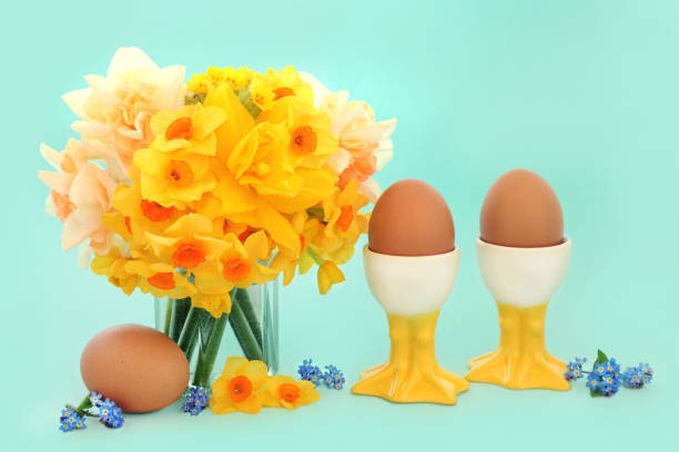 istock Symbols of Spring with Fresh Eggs for Breakfast 1338015752