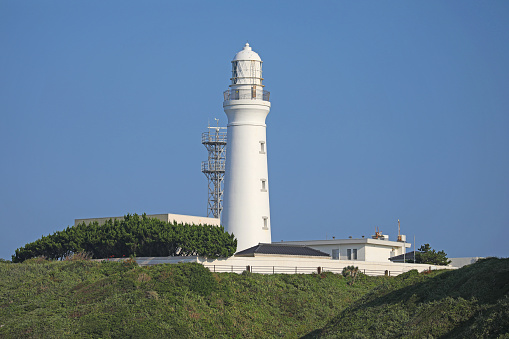 This is the Inubosaki Lighthouse, located at the easternmost tip of the Choshi Peninsula, made of bricks and built in 1874.