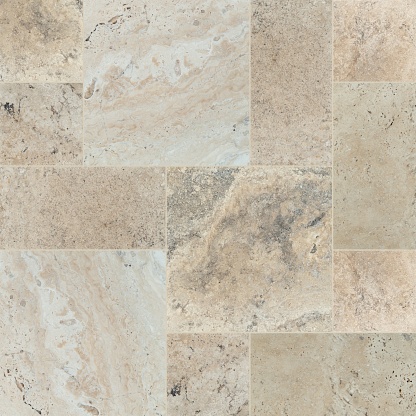 Seamless travertine stone floor tile texture