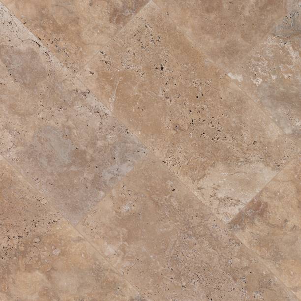 istock Tumbled travertine paver tile texture 1338021651