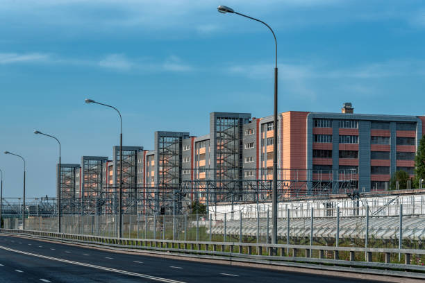 istock A modern industrial, technical or office building on a city street. 1338021815