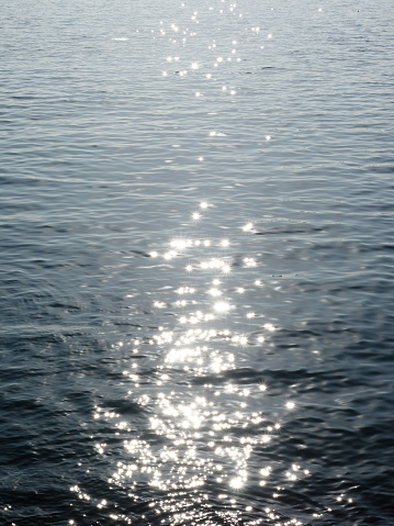 sparkle sun light reflection on sea water surface background