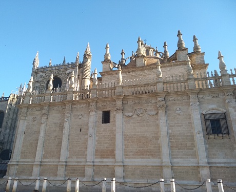 Image of one of the walls of the cathedral of Sevilla