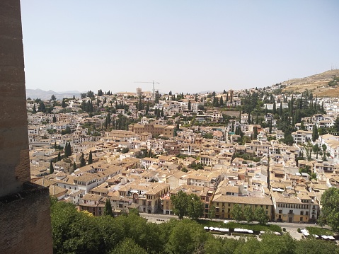 Image of the famous neighbourhood of the Albaicin, in Granada