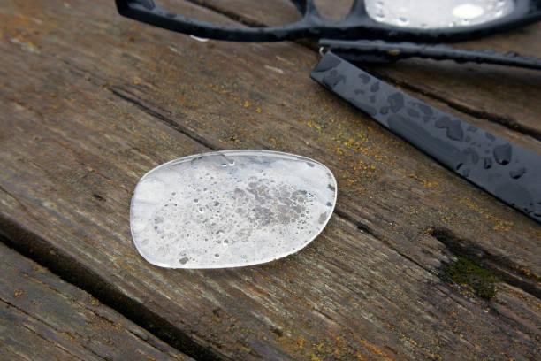 istock Broken eyeglasses on ground outdoors 1338027398
