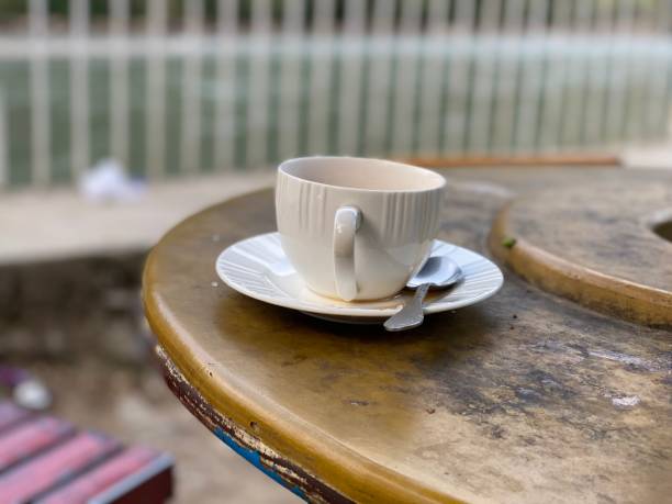 istock New cup, saucer and spoon 1338028886