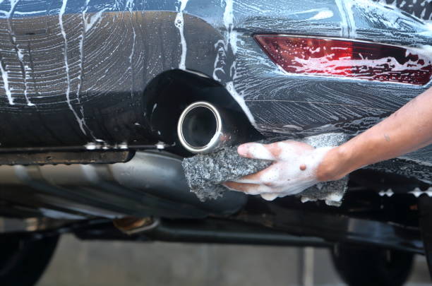 istock Wash the car with foam 1338030661