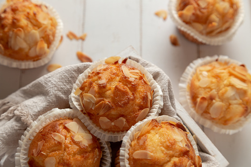 Baked almond muffins