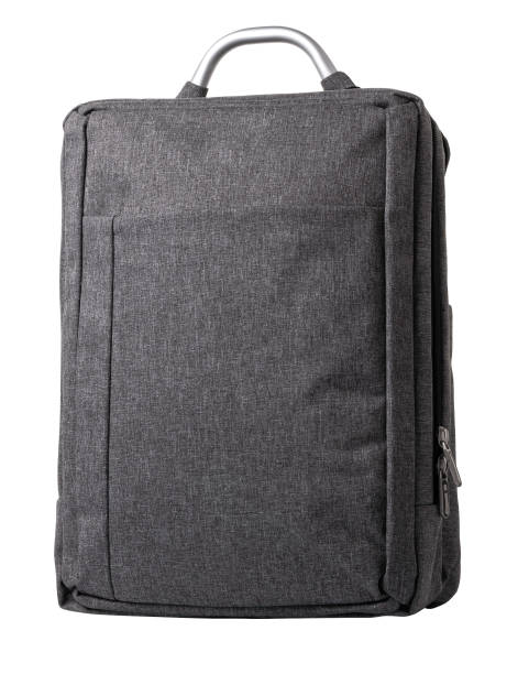 istock Dark grey backpack textile with aluminum handle. On a white background. Minimal design 1338033841