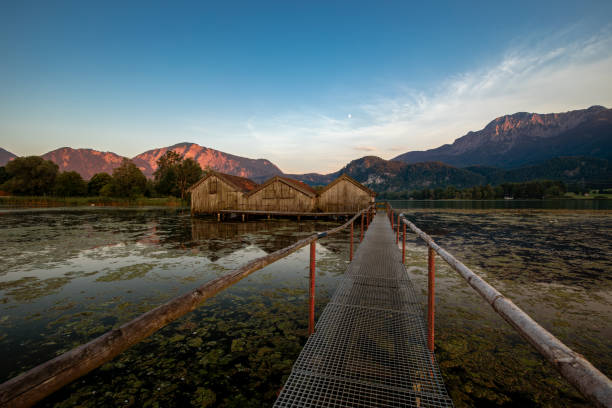 istock Panorama of a sunset at The Kochelsee 1338037094