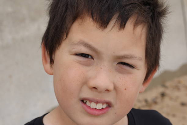 istock Close up face of a young  boy 1338037676