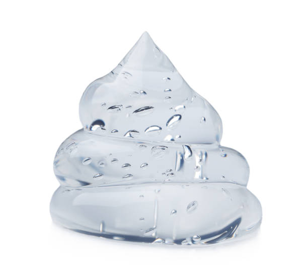 istock Sample of transparent cosmetic gel on light background 1338044201