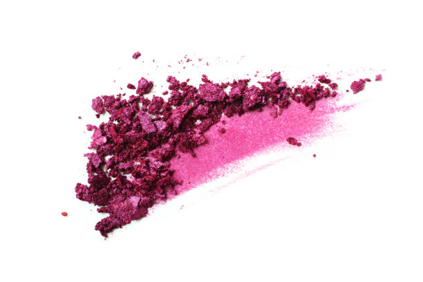 istock Eye shadow isolated on white background.Burgundy crushed cosmetic. 1338049020