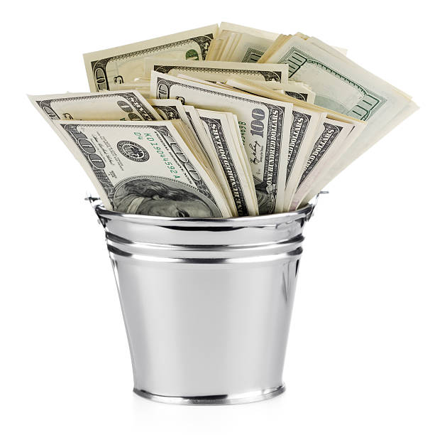 istock Bucket of US banknotes 133804995