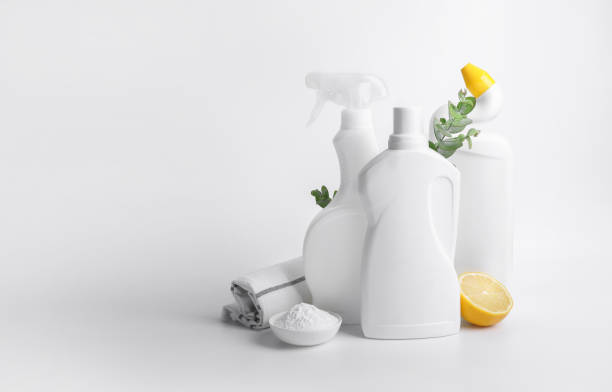 istock Eco cleaning products isolated on white background 1338053020