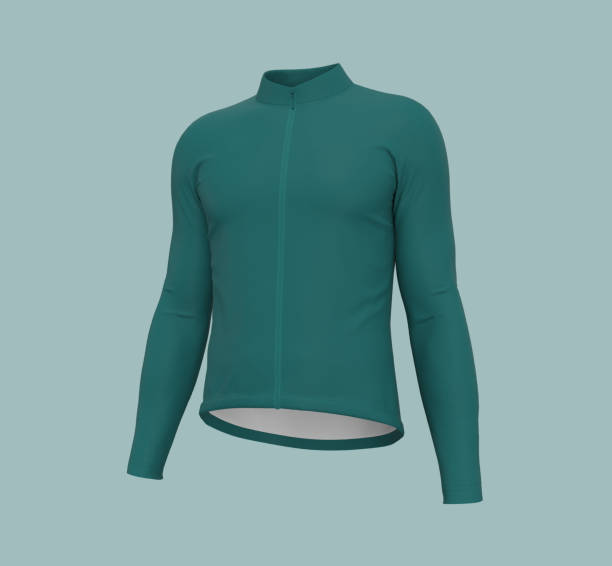 istock Blank cycling jersey mockup in side view 1338054465
