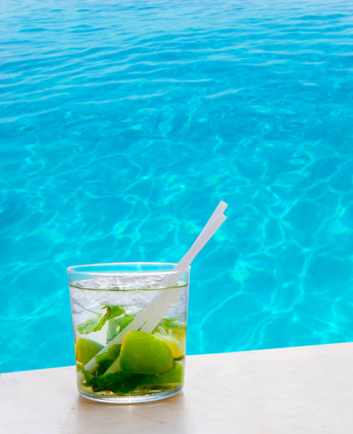 istock Mojito cocktail on a perfect tropical beach 1338058991