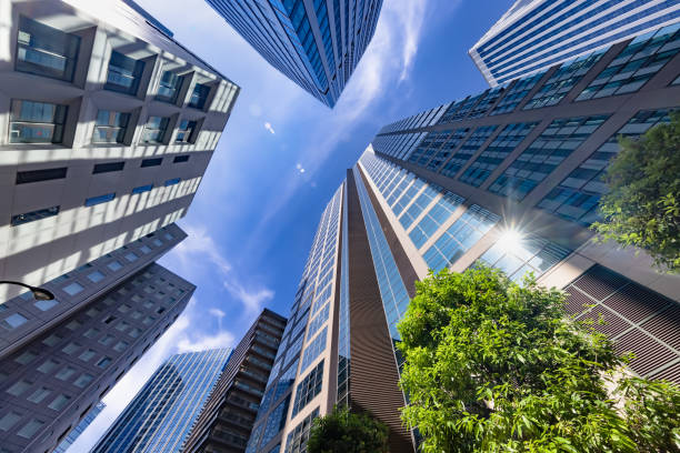 istock Tokyo buildings illuminated by the refreshing morning light 1338060839