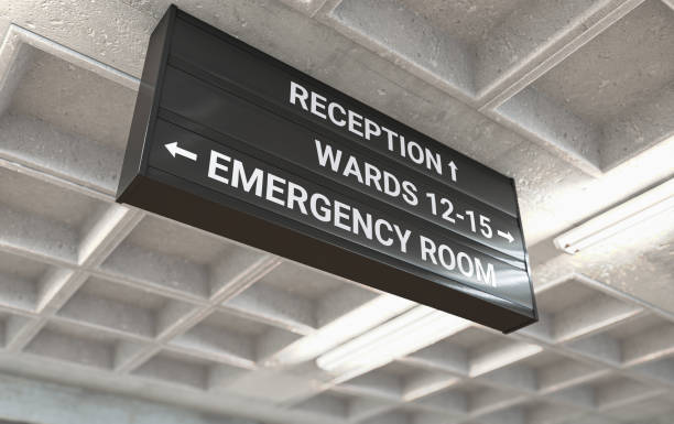 istock Hospital Directional Sign ER 1338062882