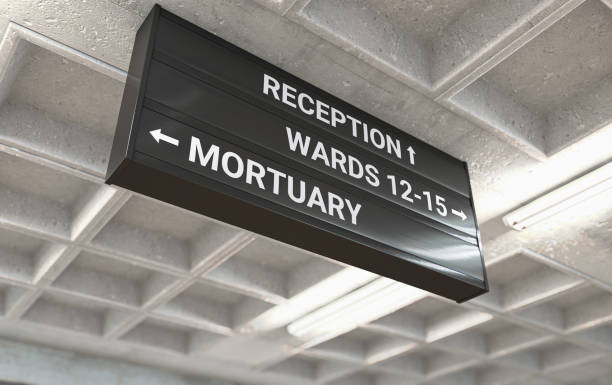 istock Hospital Directional Sign Mortuary 1338062904