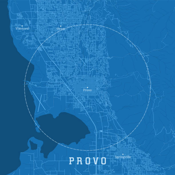 Provo UT City Vector Road Map Blue Text Provo UT City Vector Road Map Blue Text. All source data is in the public domain. U.S. Census Bureau Census Tiger. Used Layers: areawater, linearwater, roads. lake utah stock illustrations