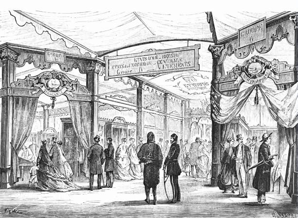 istock World Exhibition Paris 1867 - North America exhibition hall 1338064361