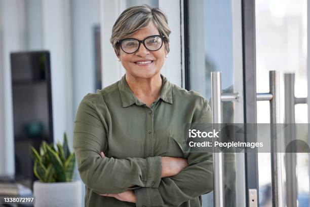 Shot Of A Businesswoman In Her Office Stock Photo - Download Image Now - Women, Senior Adult, One Woman Only