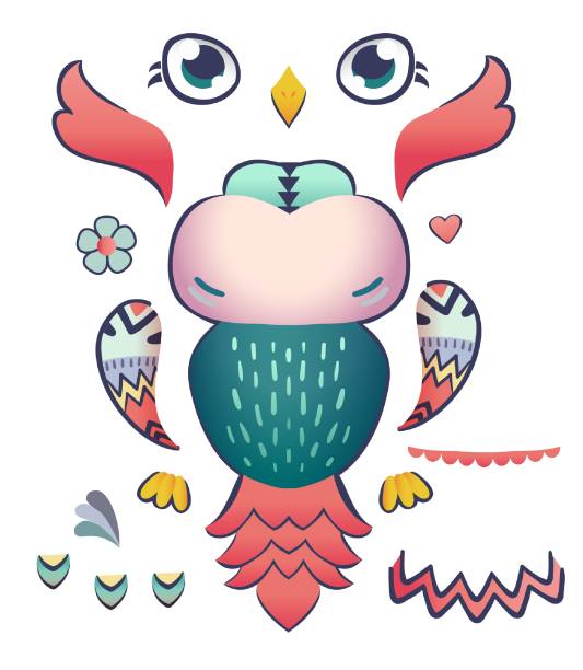 istock Cartoon style colorful owl. Use it for children's book, site or package design creation. 1338073039