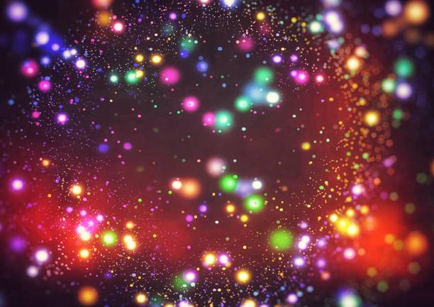 Illustrations of countless stars shining in outer space