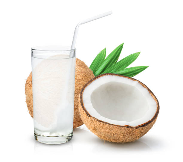 istock Coconut water in glass 1338075402