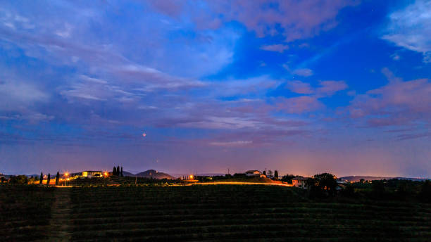 istock Evening in the vineyard of Rosazzo during a moon eclipse 1338077069