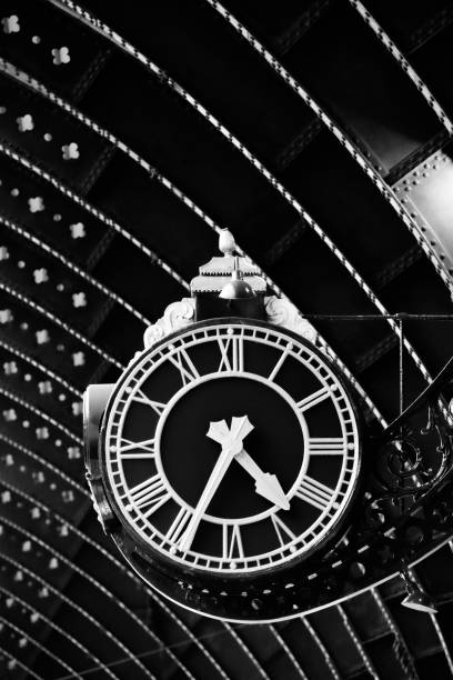 A vintage clock at York train station.