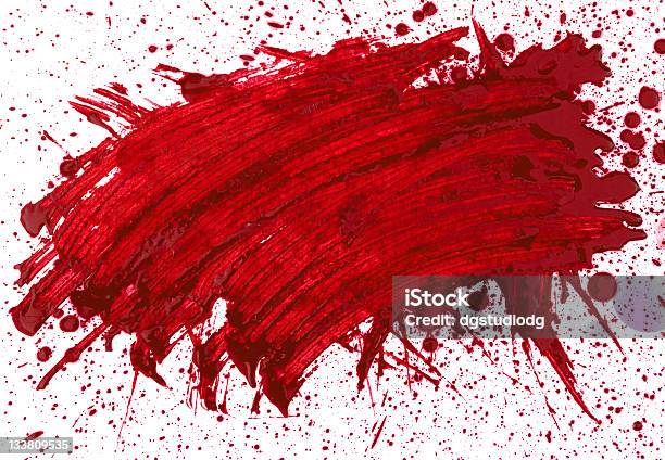 Acuarela Blot Foto de stock y más banco de imágenes de Salpicado - Condición - Salpicado - Condición, Sangre, Abstracto