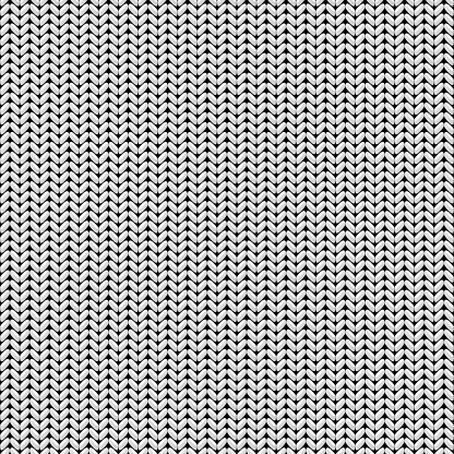 white seamless vector knitted background