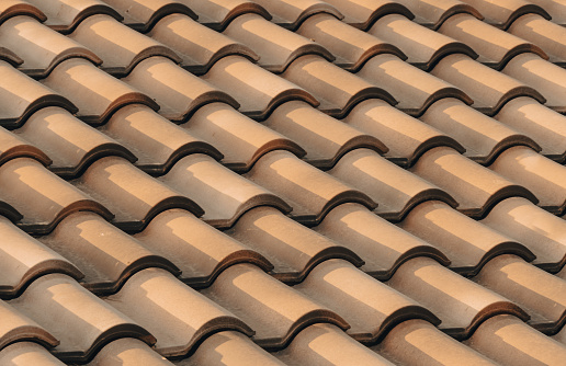 Patterned photo of roof tiles