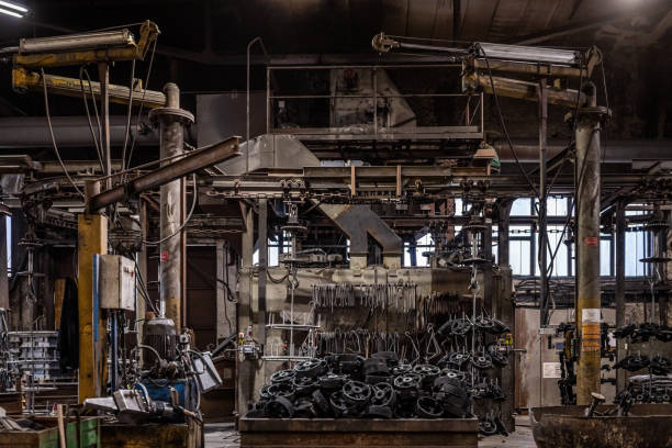 Interior view of steel mill