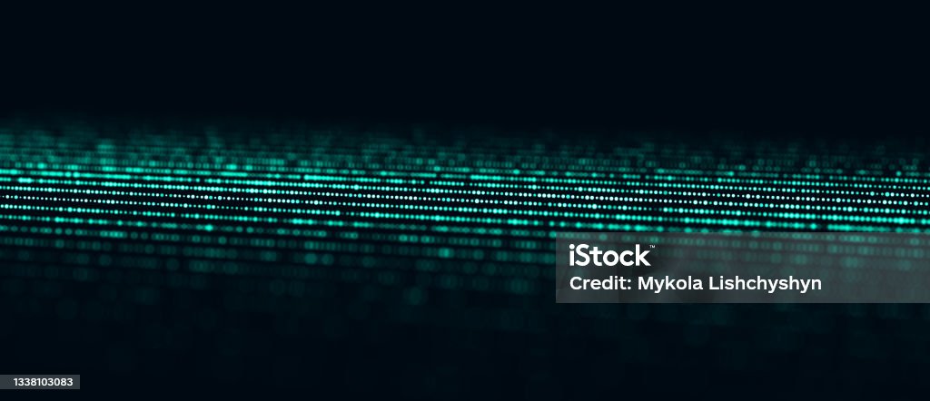 Cyber Background Large Abstract Digital Flow Particles Cyber Network Connection Background Big ...